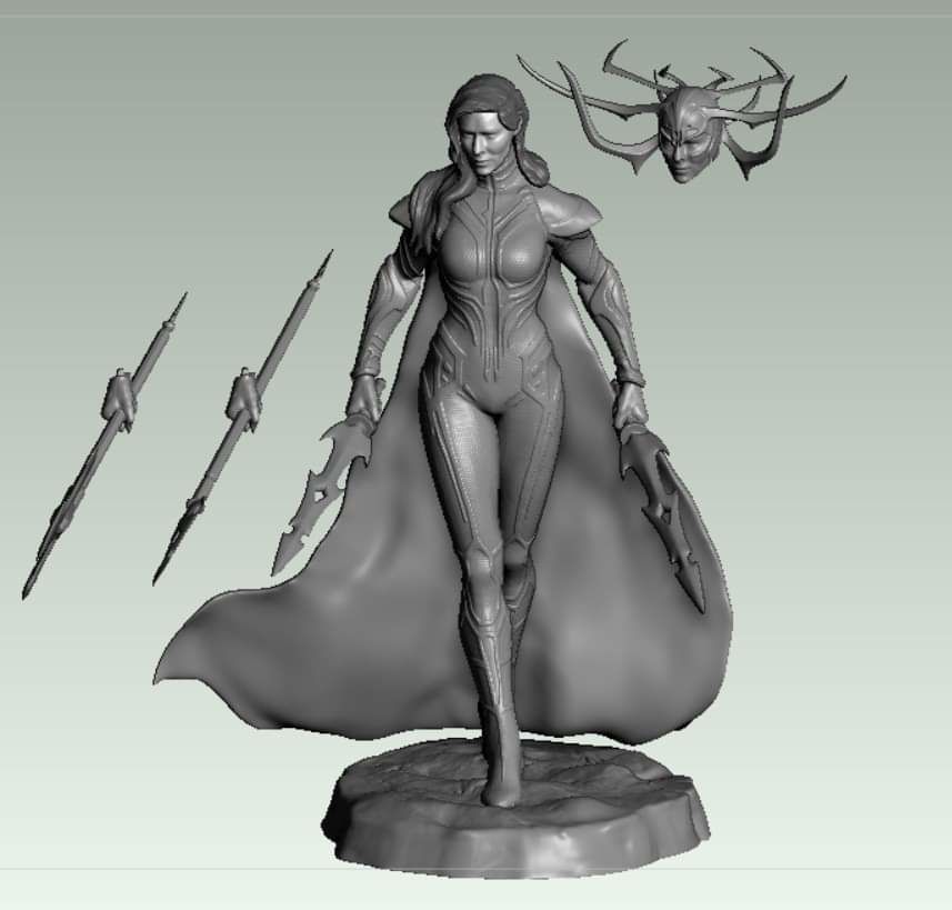 ONE10 Hela statue 3d model stl for printing 3D print model_2