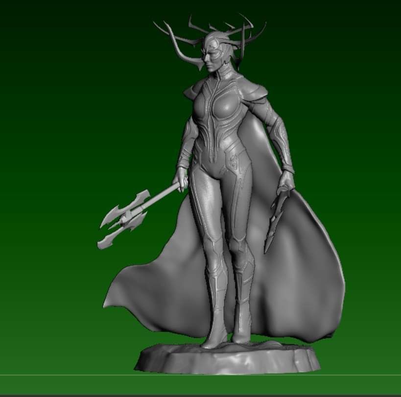 ONE10 Hela statue 3d model stl for printing 3D print model_4