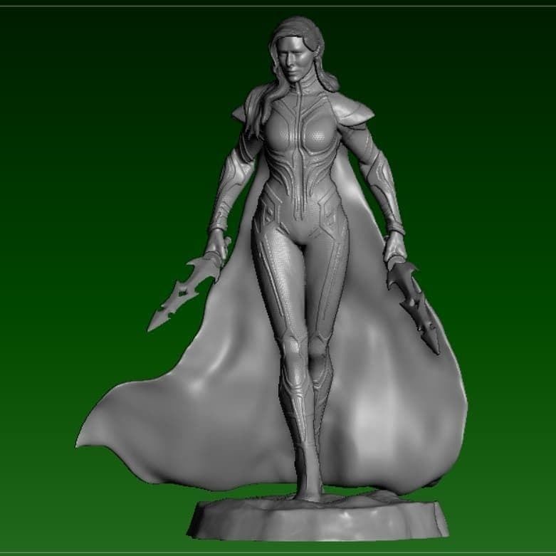 ONE10 Hela statue 3d model stl for printing 3D print model_6