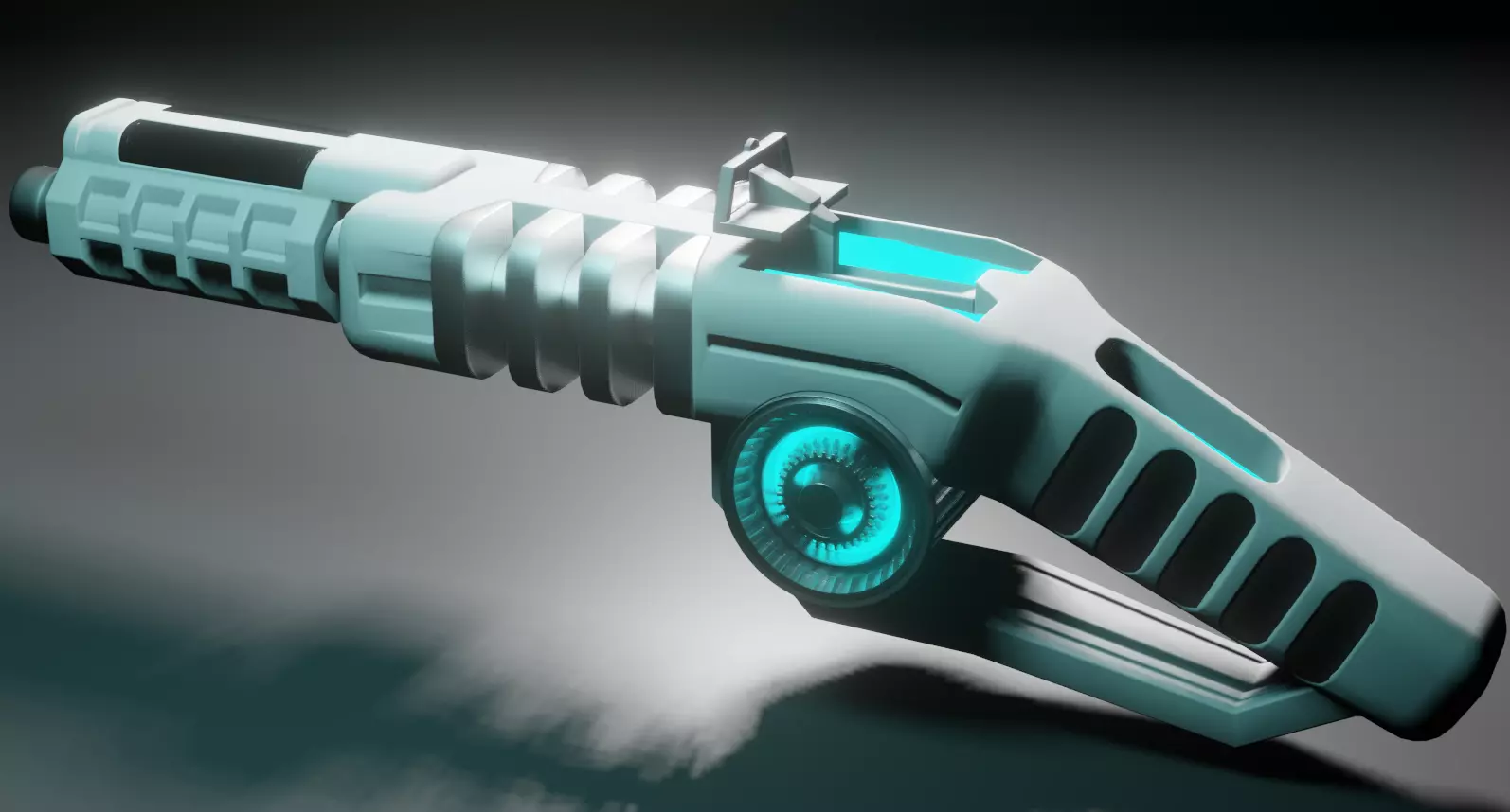 Sci-fi Shot gun Low-poly 3D model_0