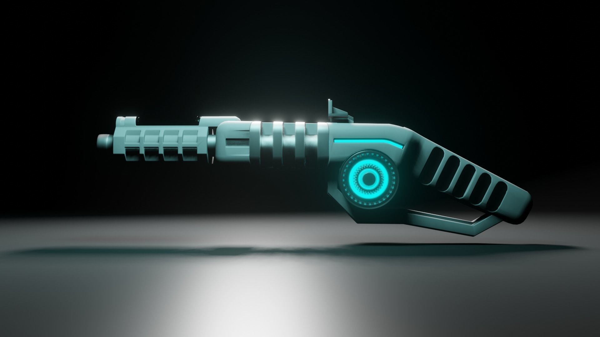 Sci-fi Shot gun Low-poly 3D model_6