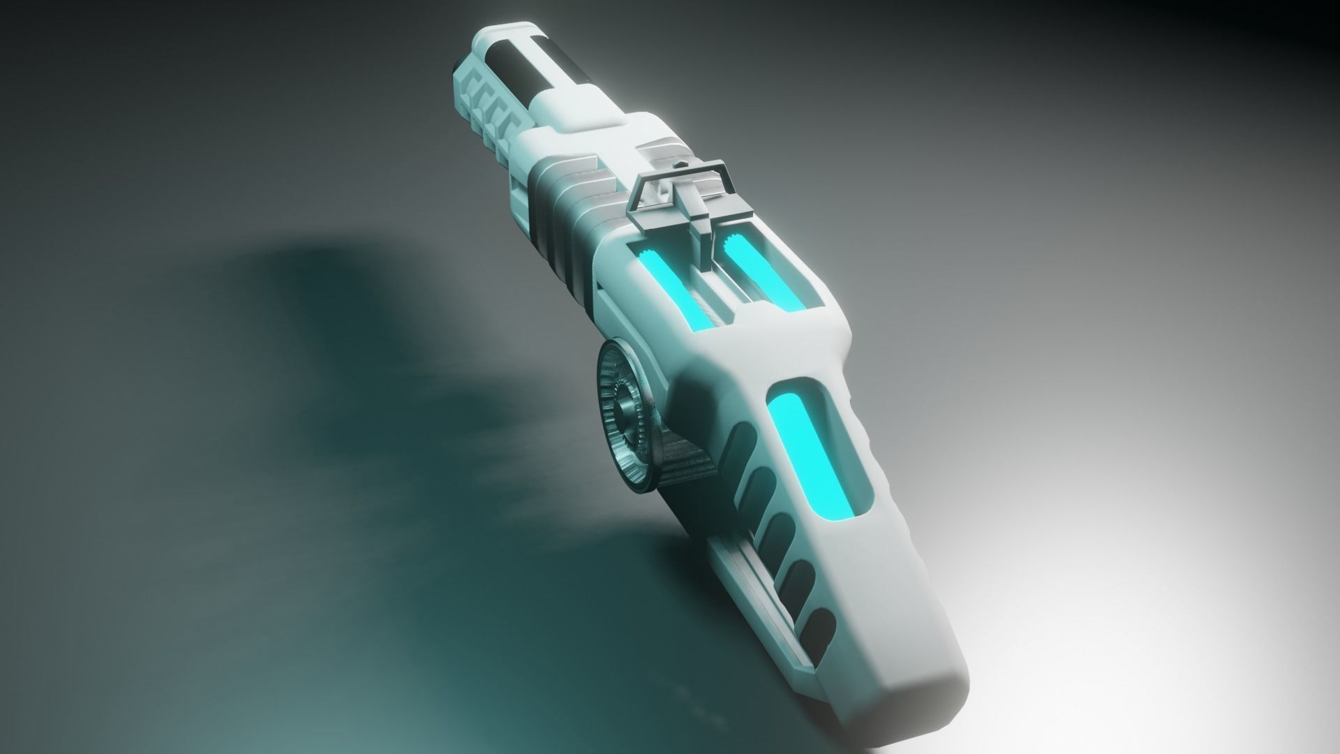 Sci-fi Shot gun Low-poly 3D model_2