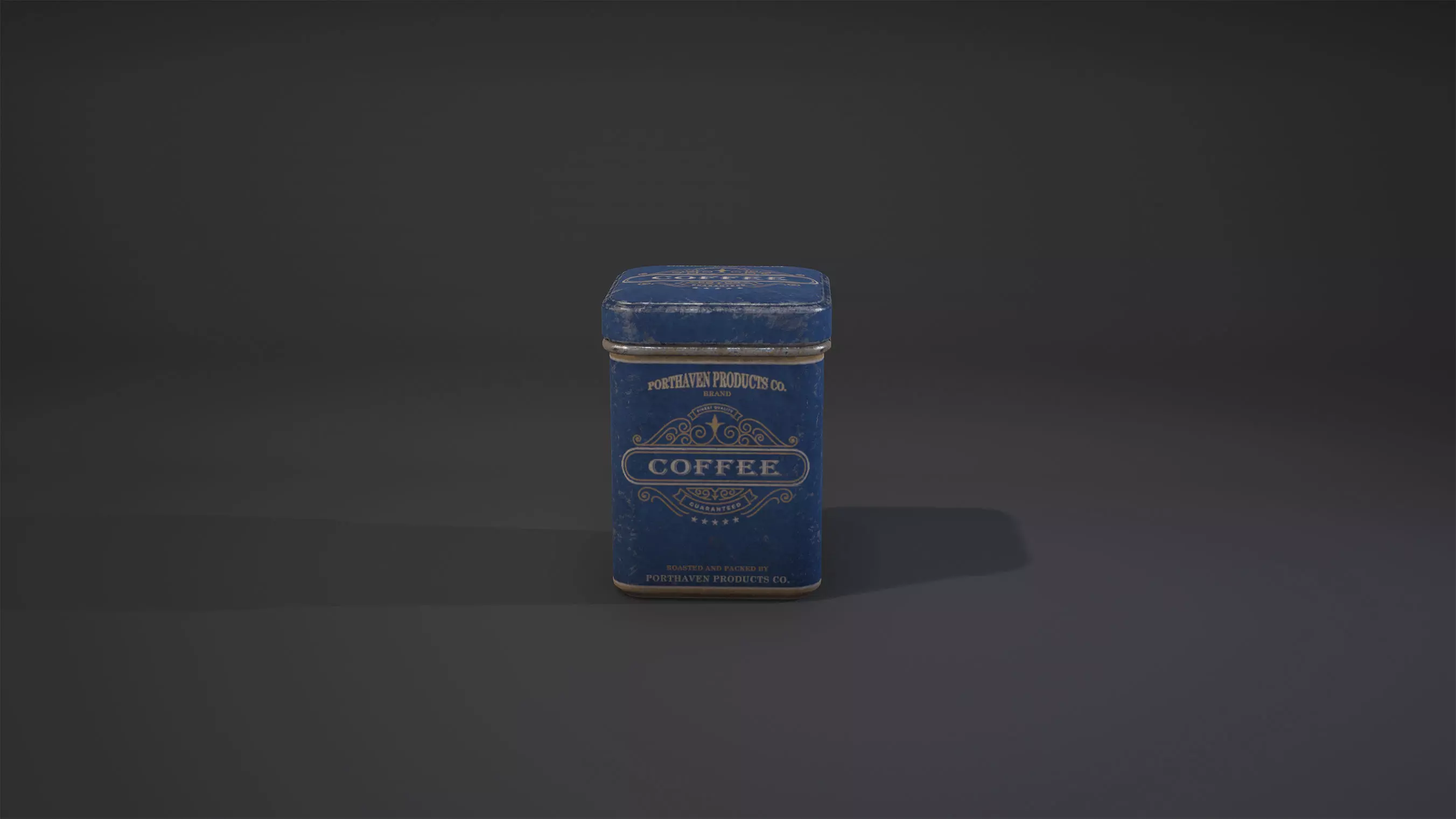 Container Game-Ready coffee tin Low-poly 3D model_0