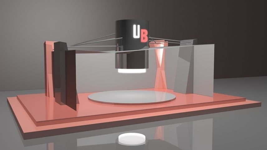 3d Exhibition Stand  and  Hall Design Low-poly 3D model_1