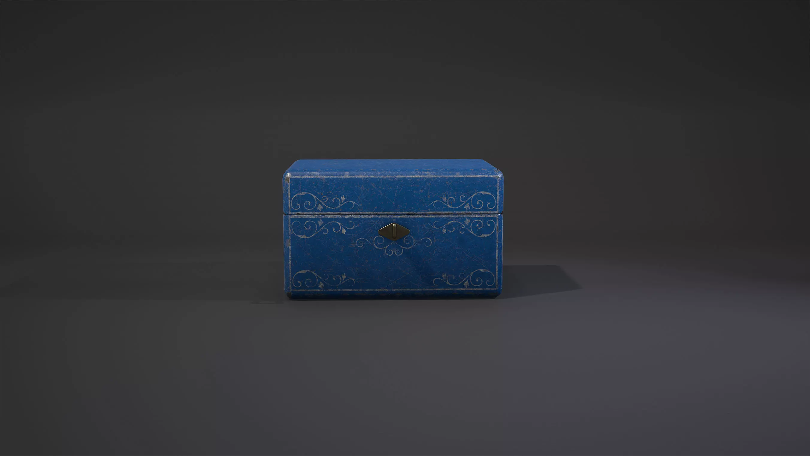 Container Game-Ready japanese lacquered box Low-poly 3D model