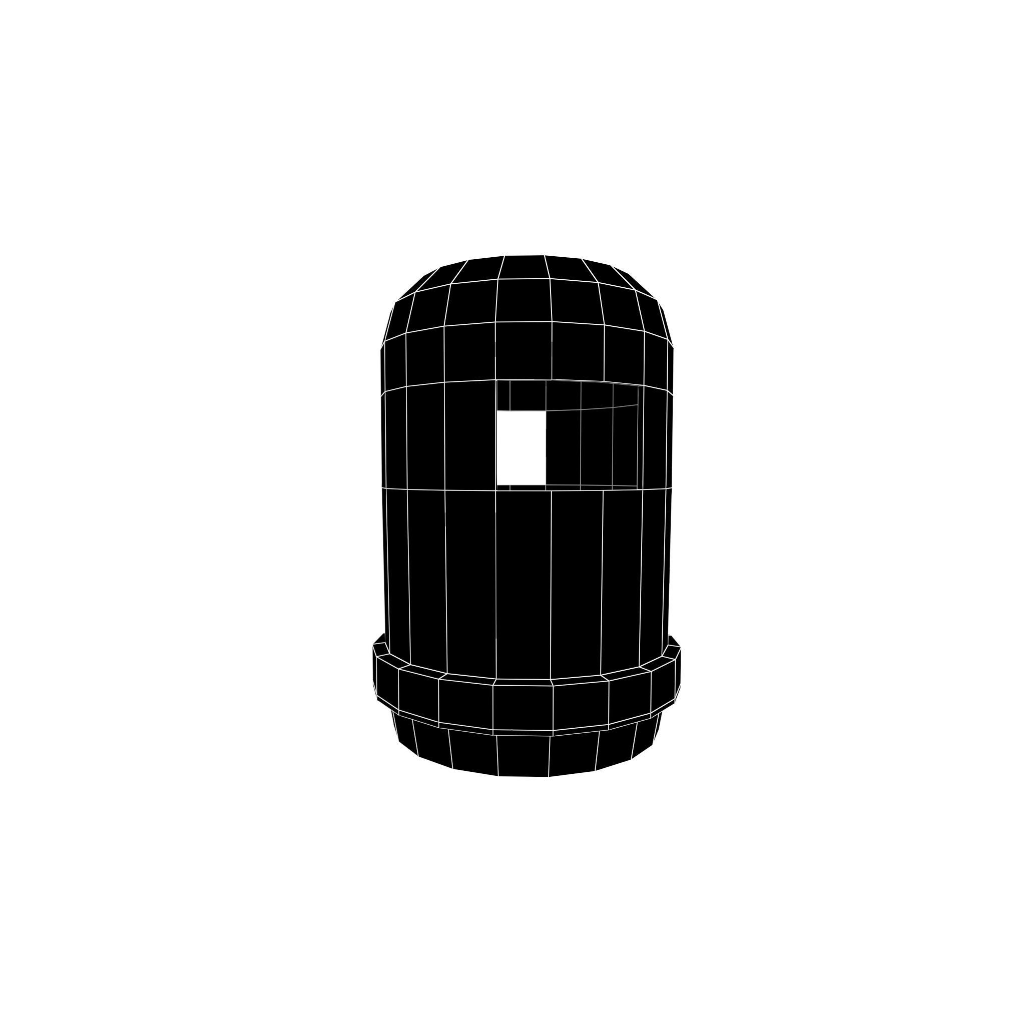 Hong Kong Trash Can v1 001 Low-poly 3D model_4
