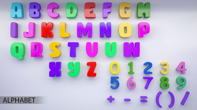 Baby Alphabet Numbers 3D model