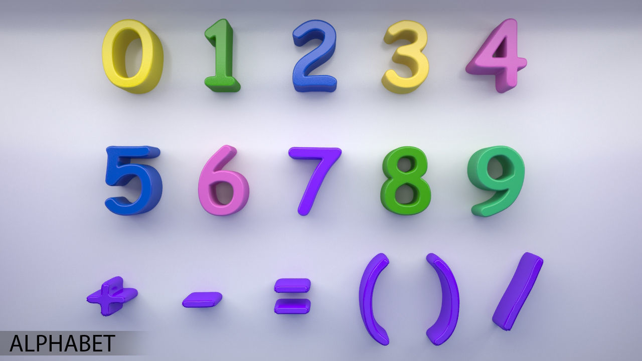 Baby Alphabet Numbers 3D model_2