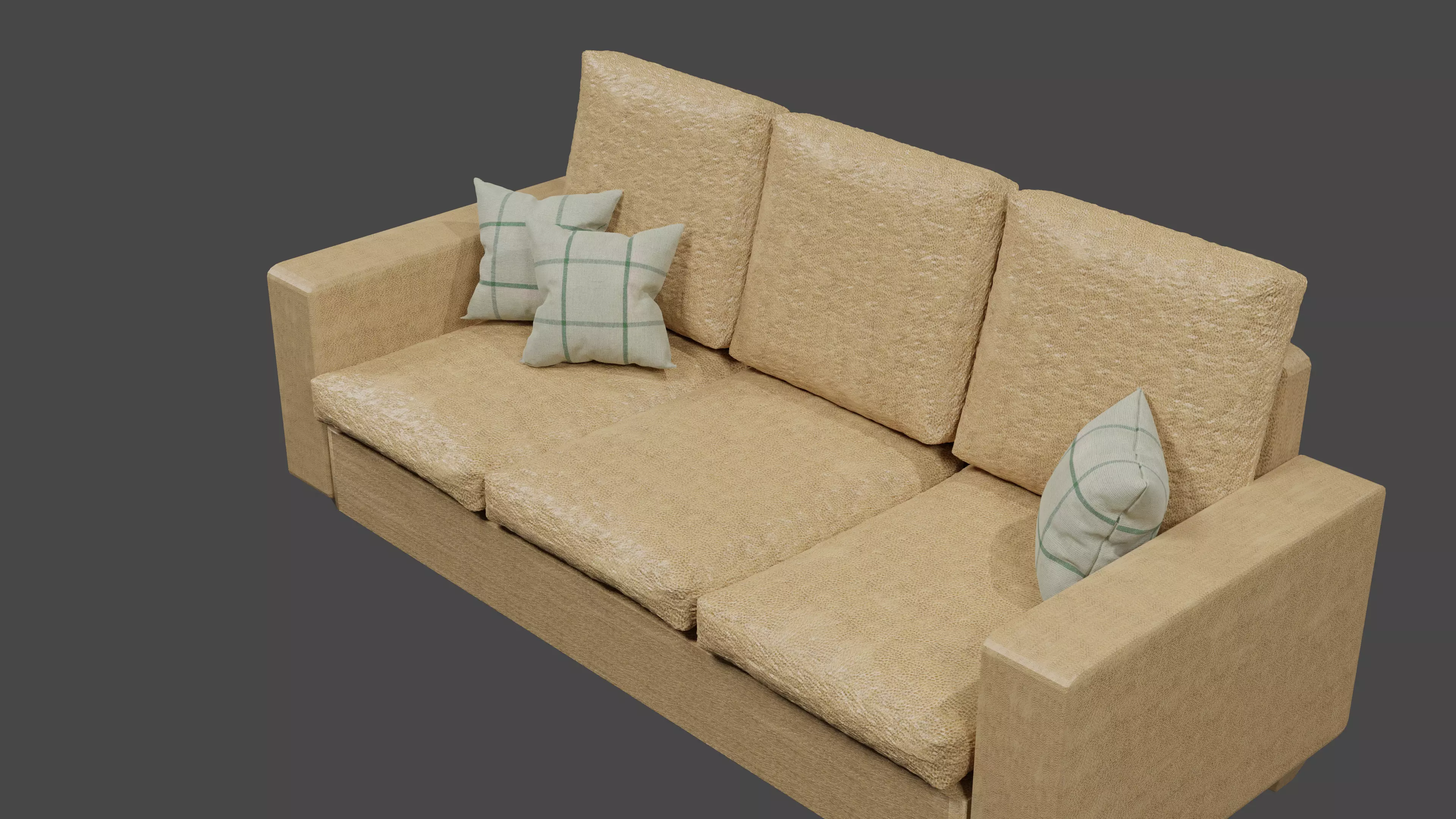 A sofa set model Free low-poly 3D model