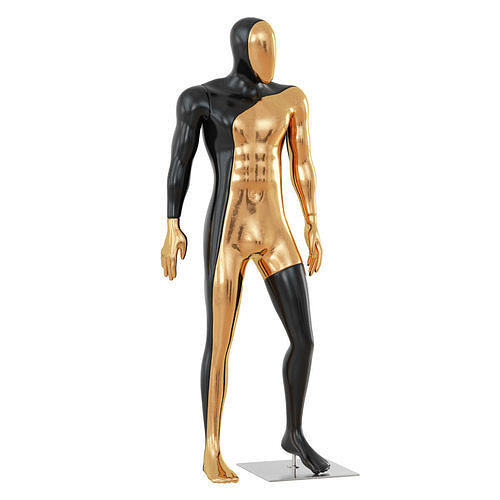 Male black and gold mannequin 69 3D model