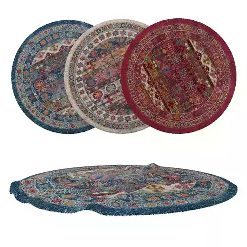 Round Rug Set 153