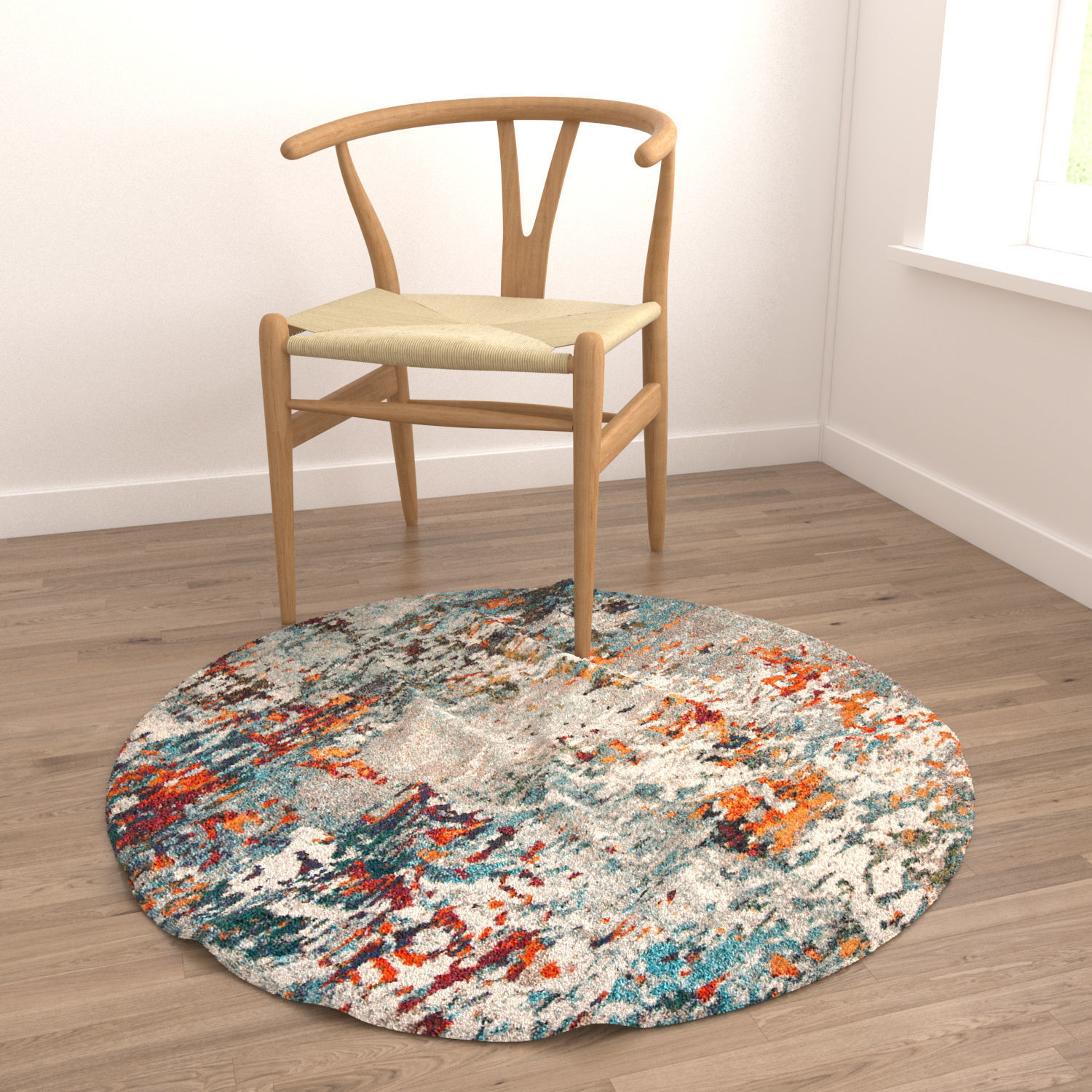 Round Rug Set 154 3D model_3