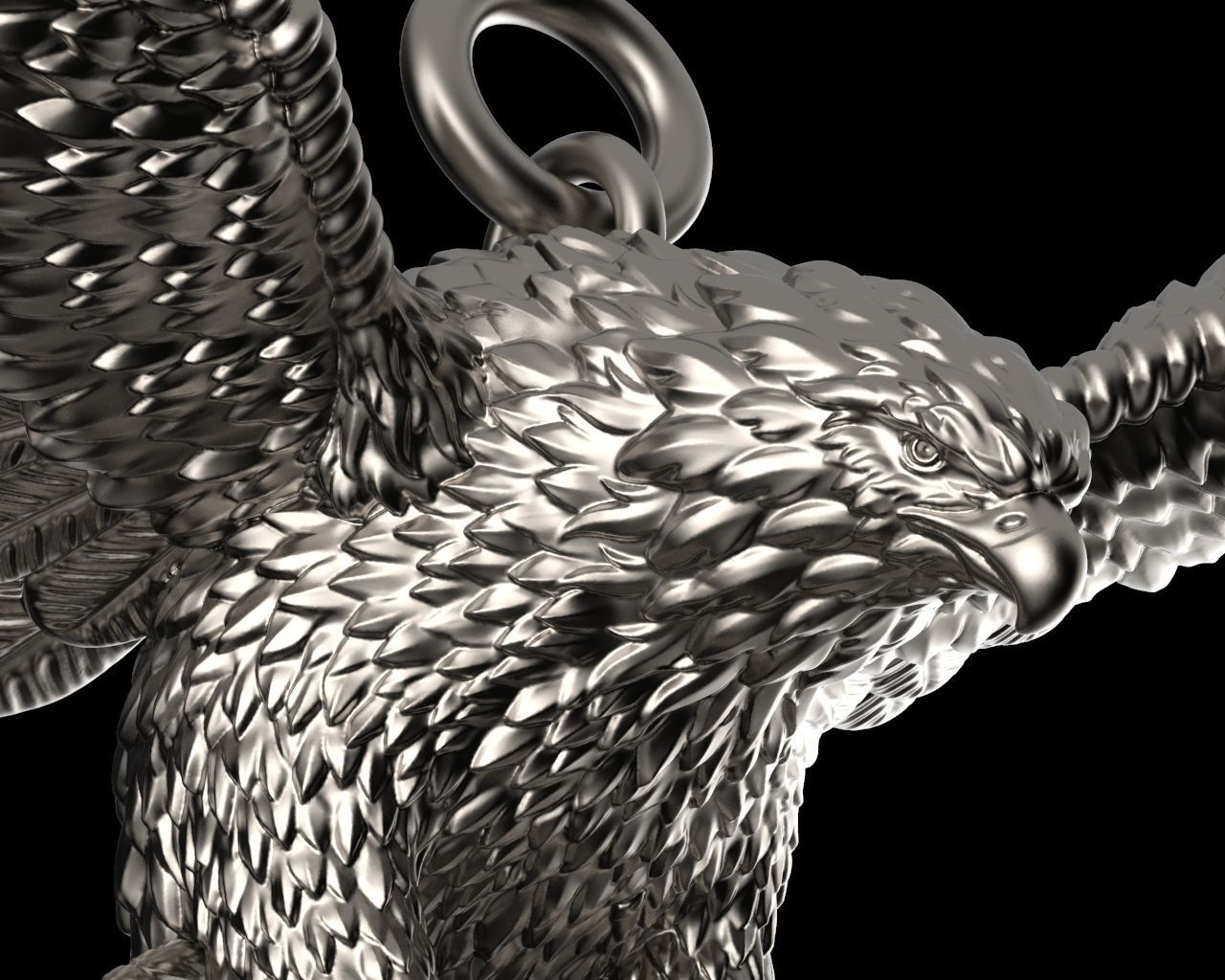 Eagle pendant 3D print model_1