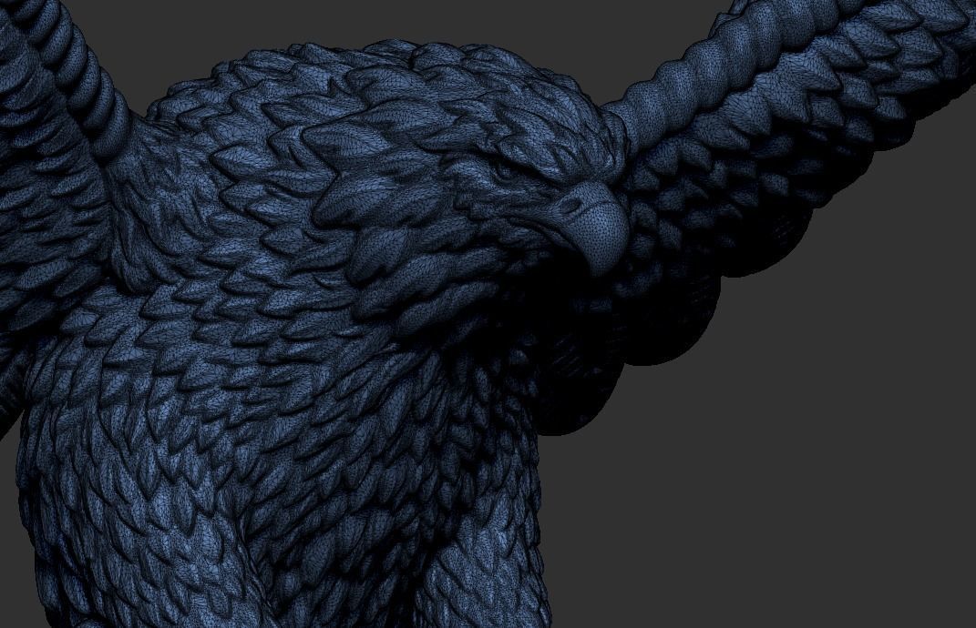 Eagle pendant 3D print model_3