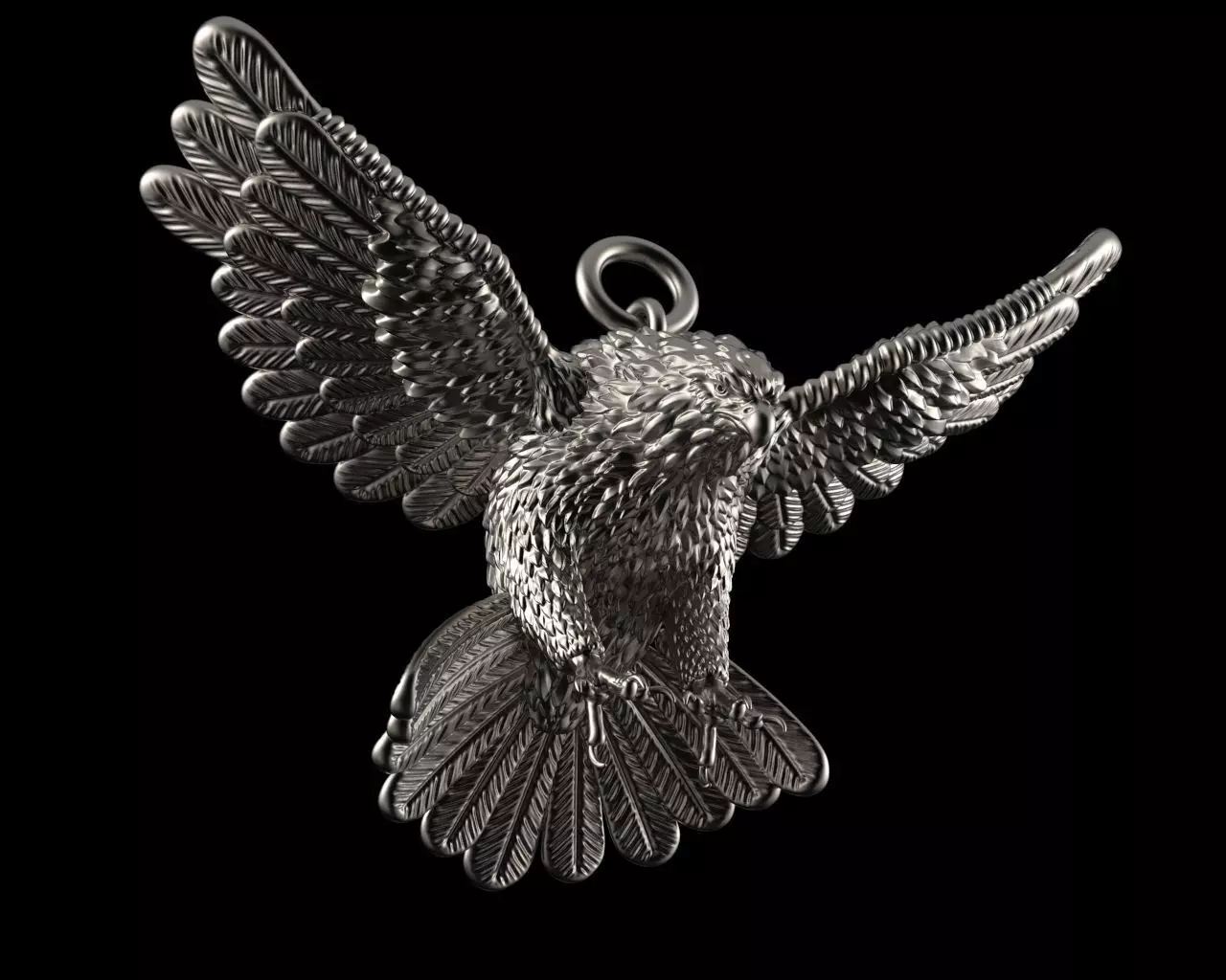 Eagle pendant 3D print model_0