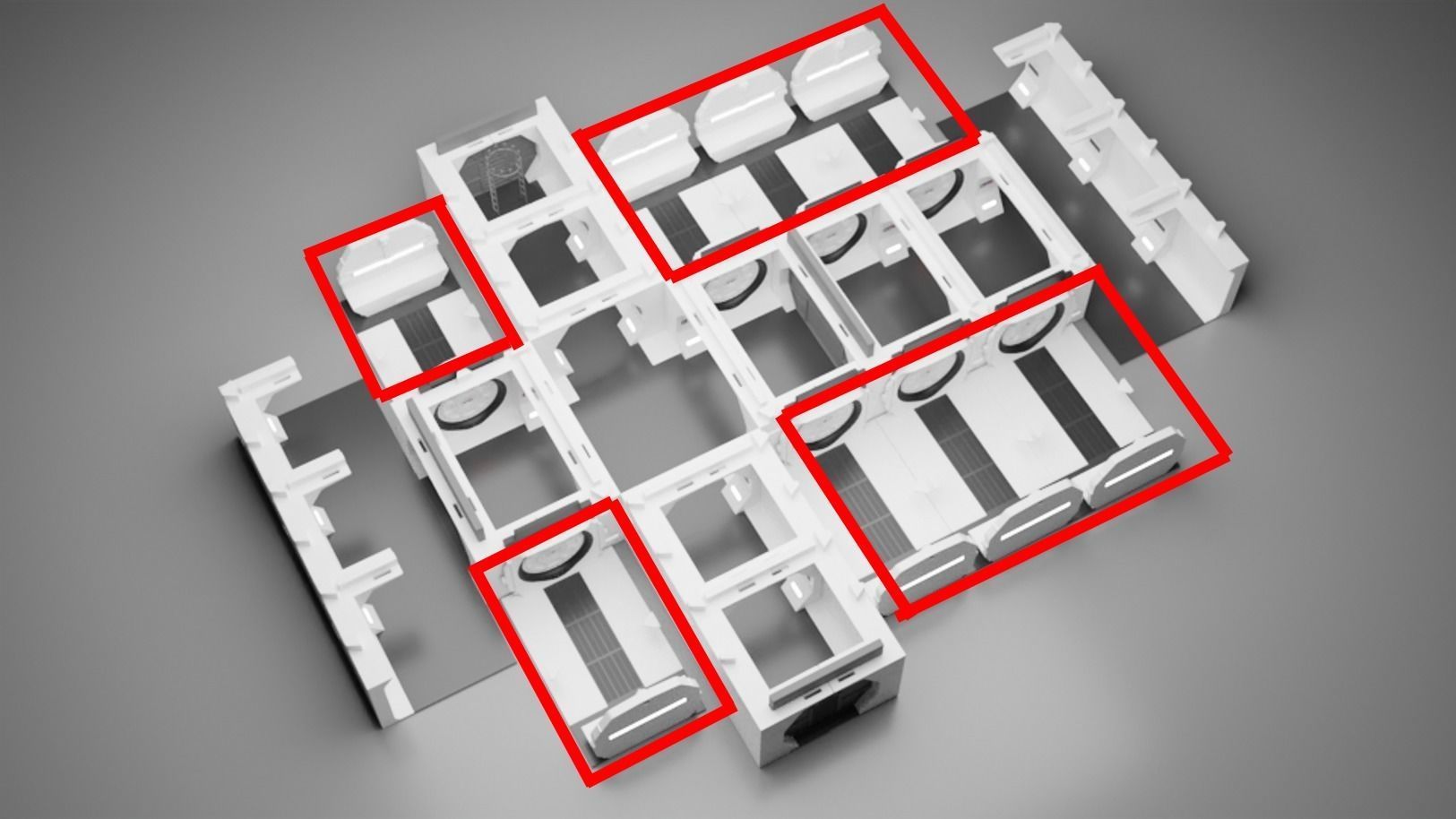 The Mandalorian - Rebel Prison Ship 5 - Cell Interior 1-18 scale 3D print model_22