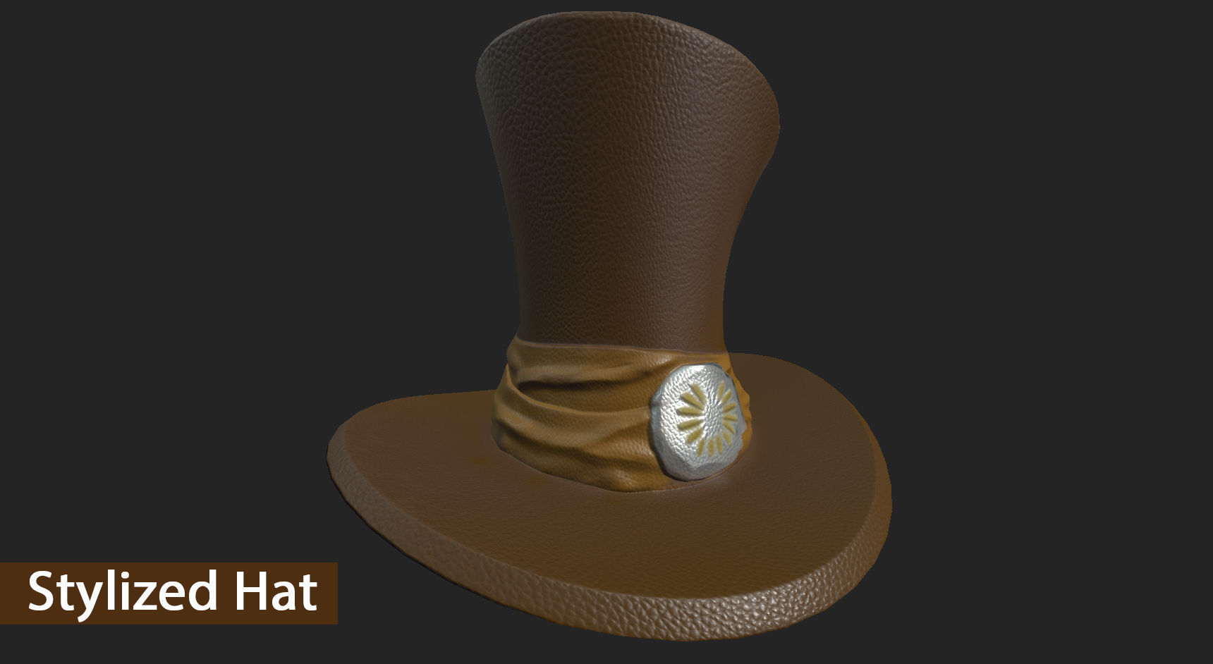 Stylized Hat Low-poly 3D model_7