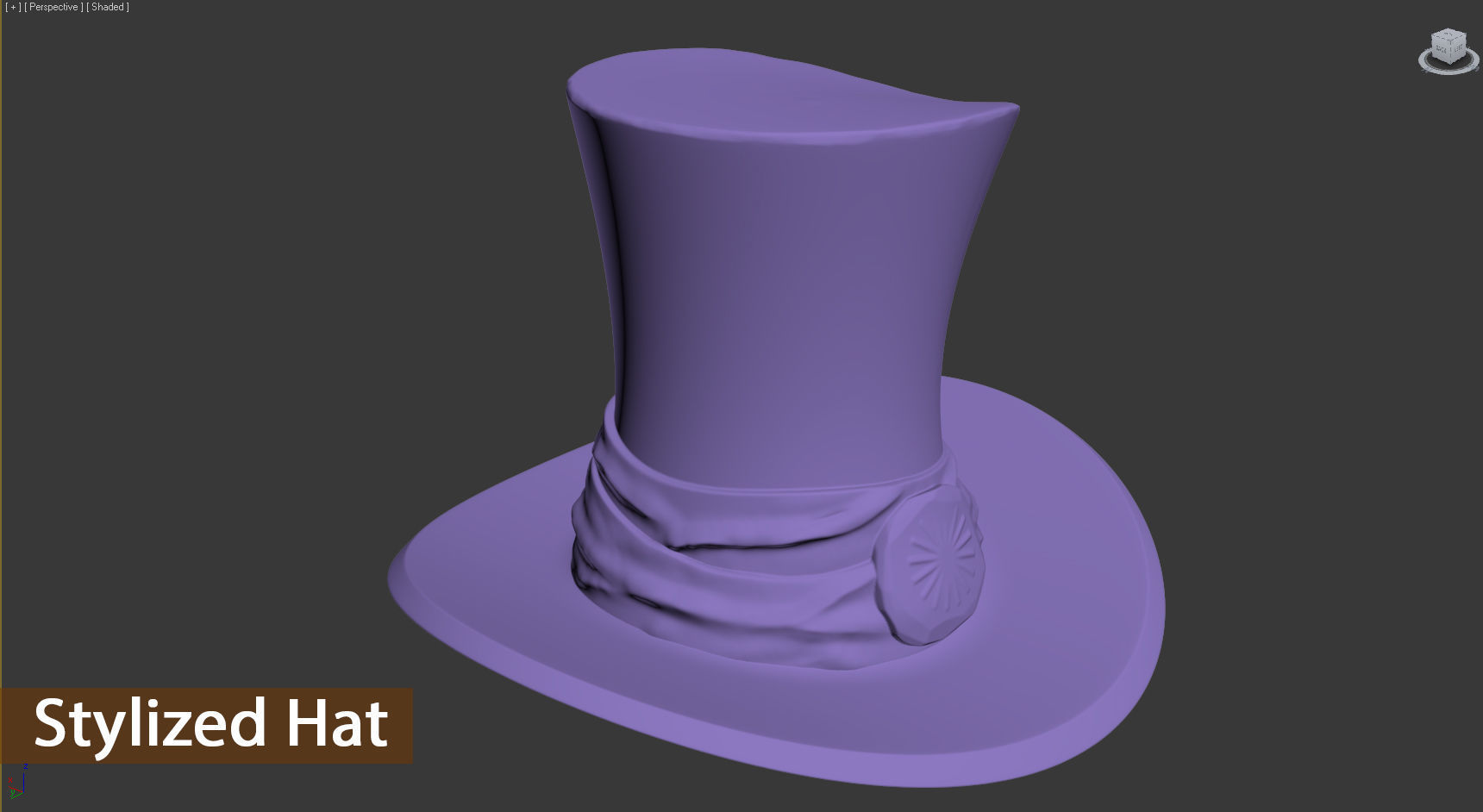 Stylized Hat Low-poly 3D model_5