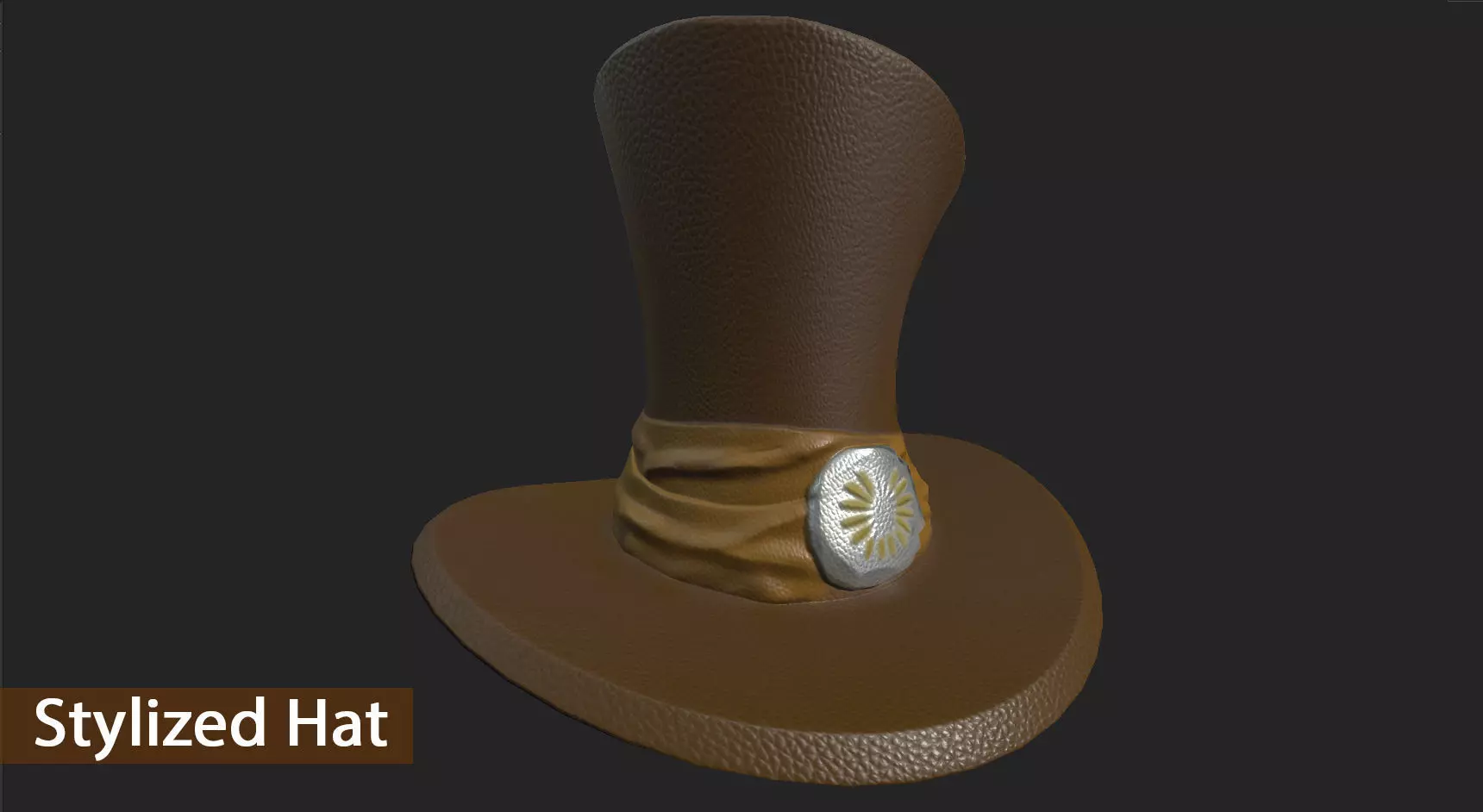 Stylized Hat Low-poly 3D model_0