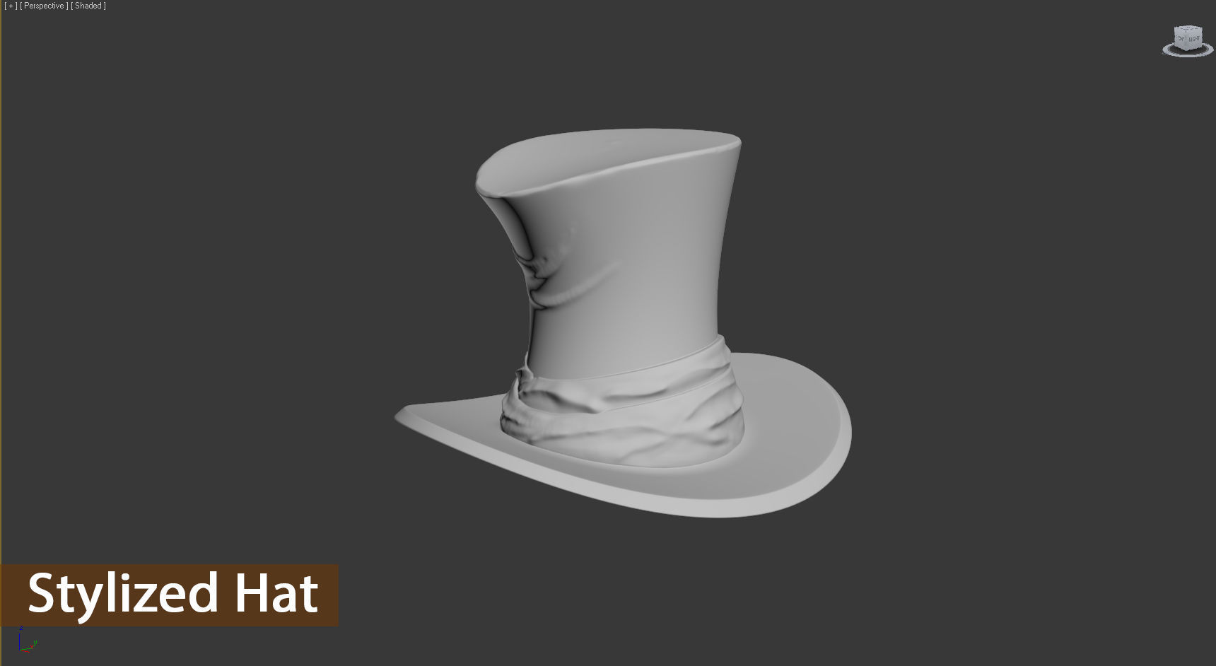 Stylized Hat Low-poly 3D model_3