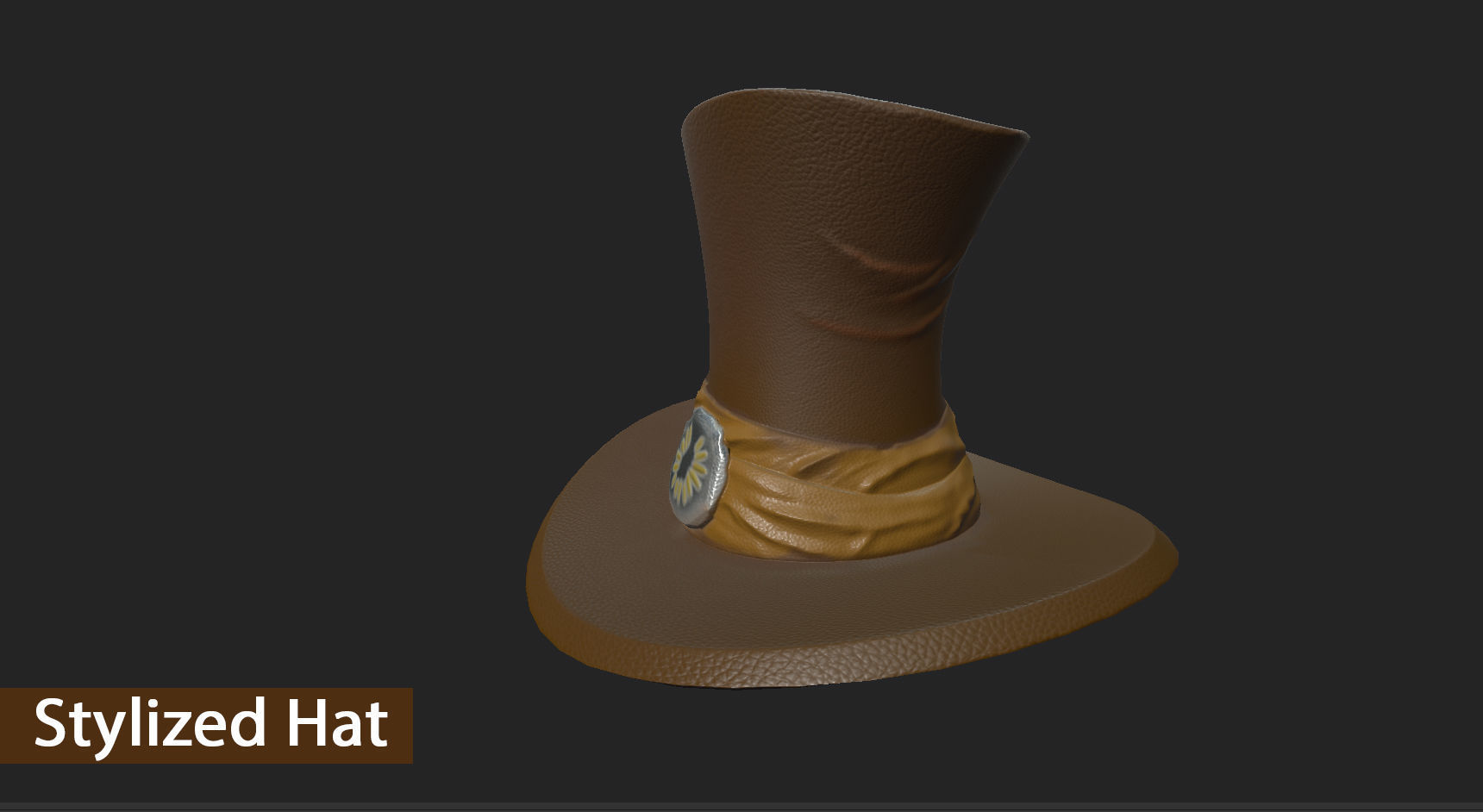 Stylized Hat Low-poly 3D model_10
