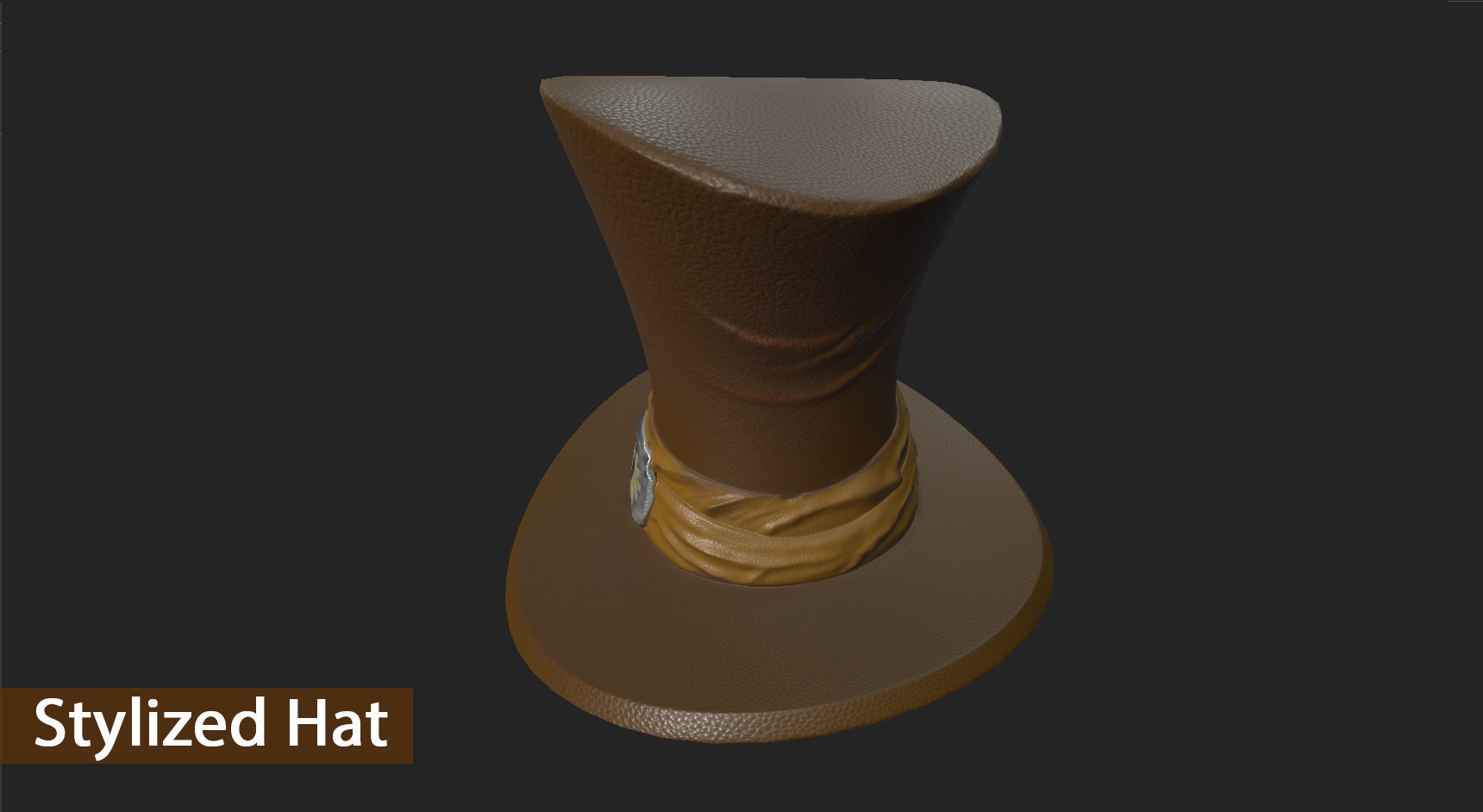 Stylized Hat Low-poly 3D model_8