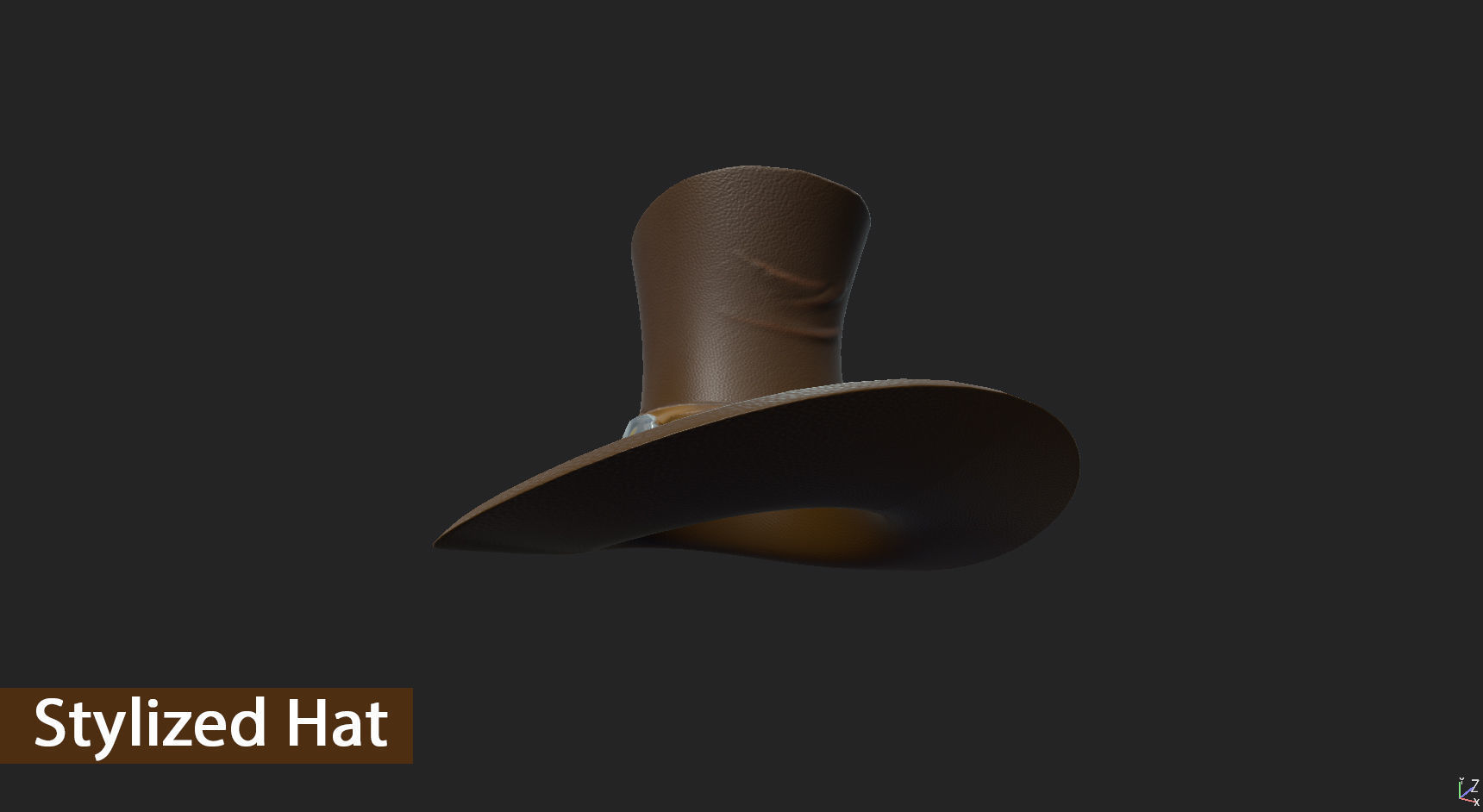 Stylized Hat Low-poly 3D model_9