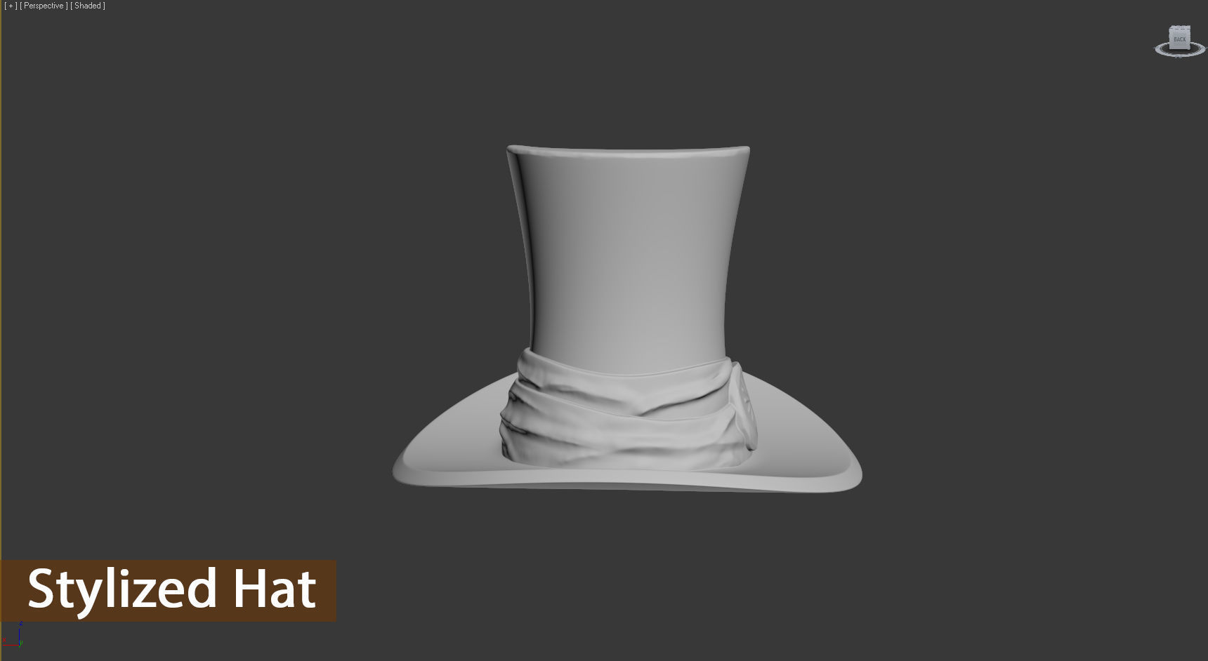 Stylized Hat Low-poly 3D model_4