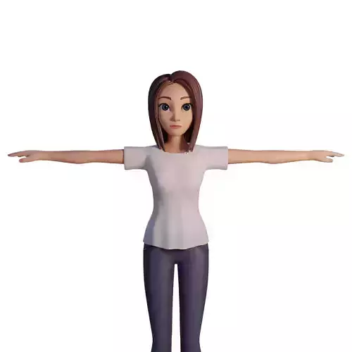 Girl 3D model female figure