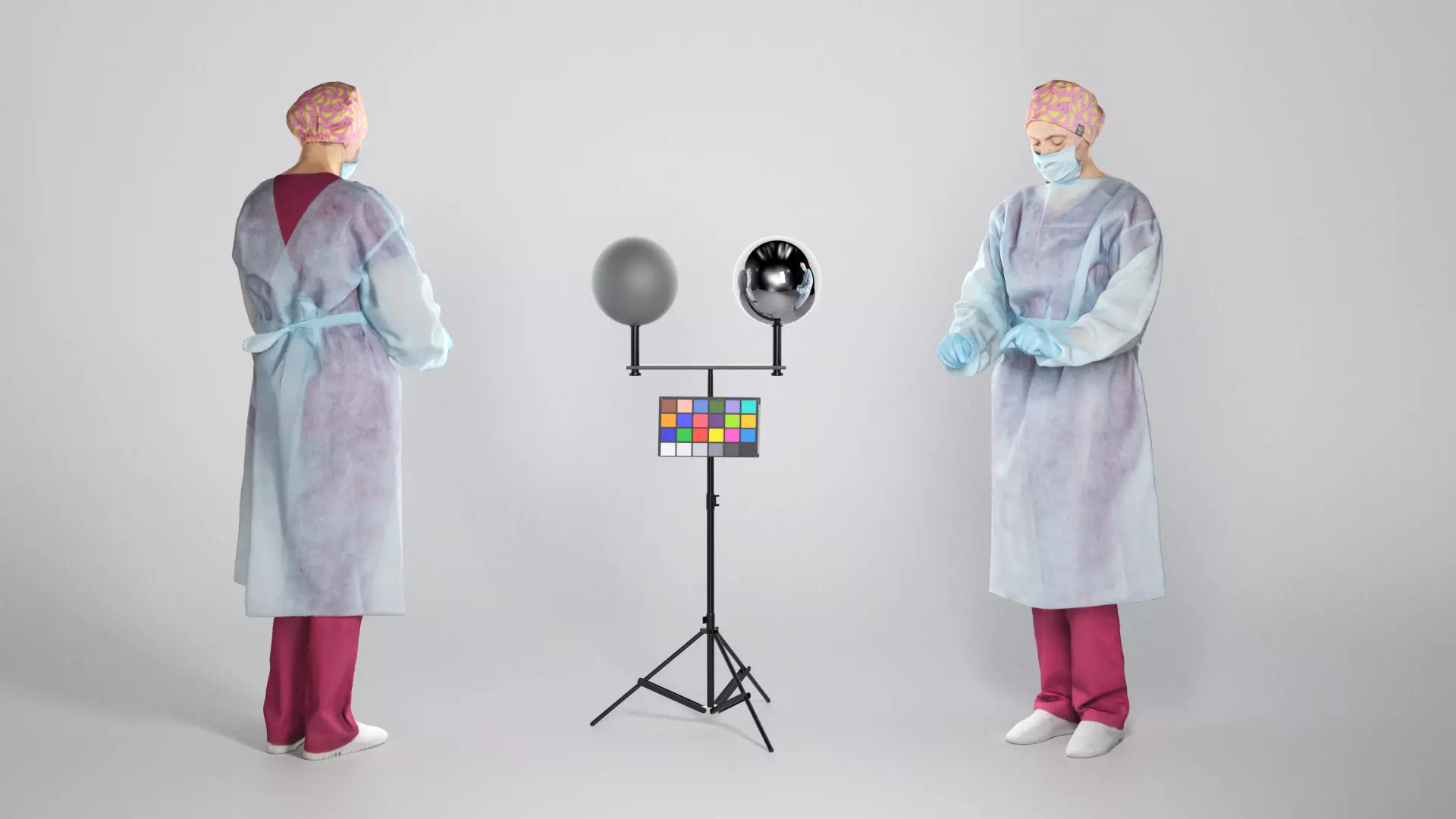 Female surgeon doctor working 253 Low-poly 3D model_0