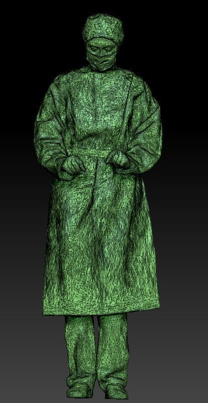 Female surgeon doctor working 253 Low-poly 3D model_6