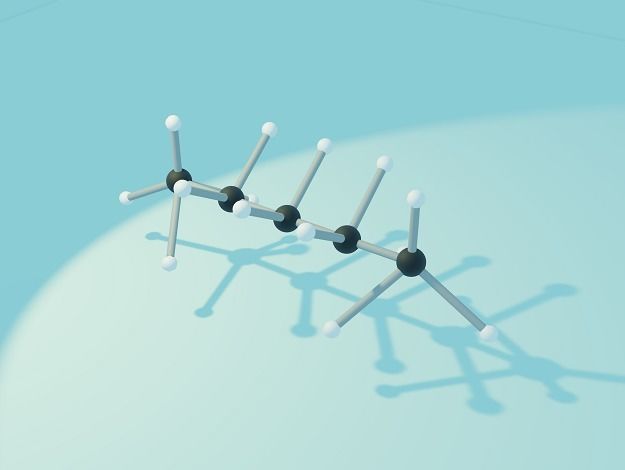 Organic Chemistry - Pentane 3D print model_1