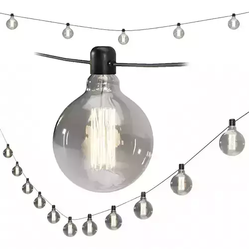 garland string of lights with glass globes