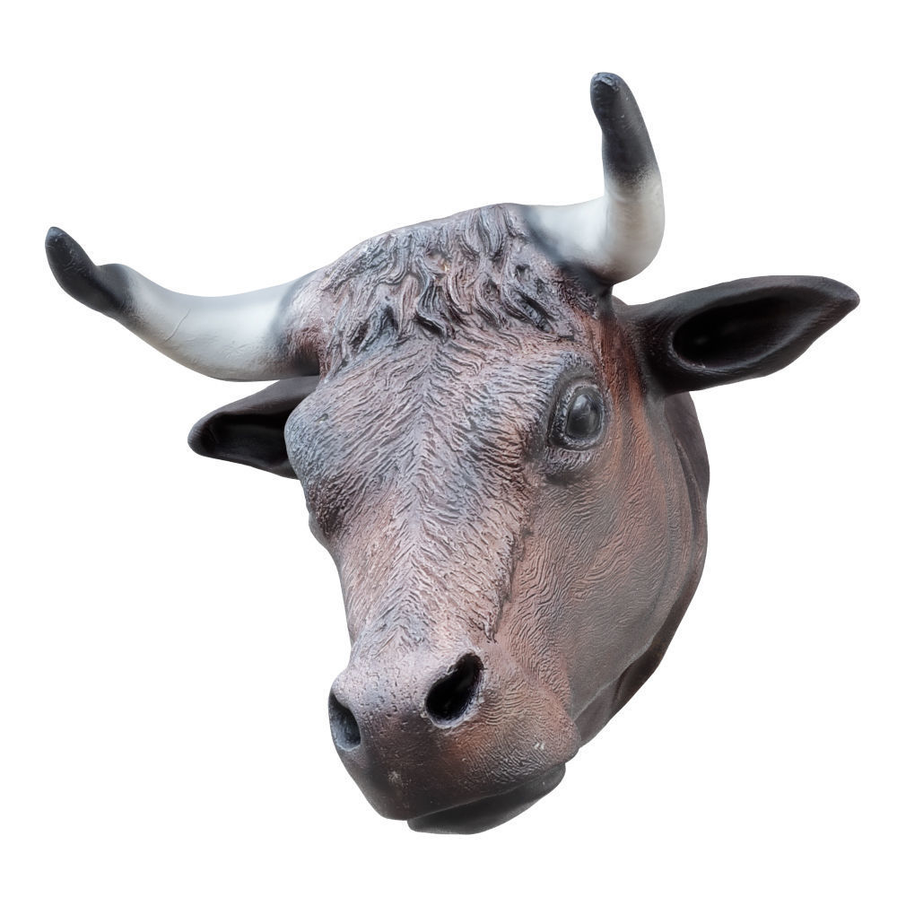 Decorative bull head on the wall 3D model_3