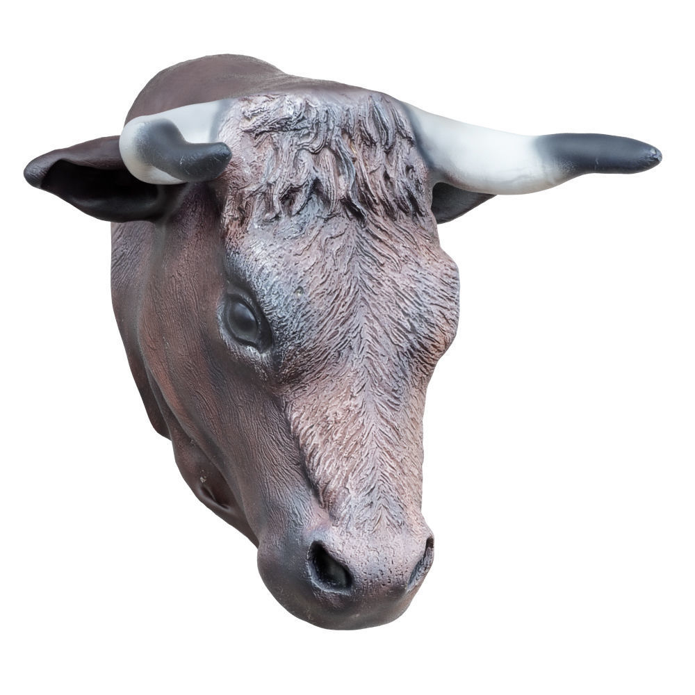 Decorative bull head on the wall 3D model_1