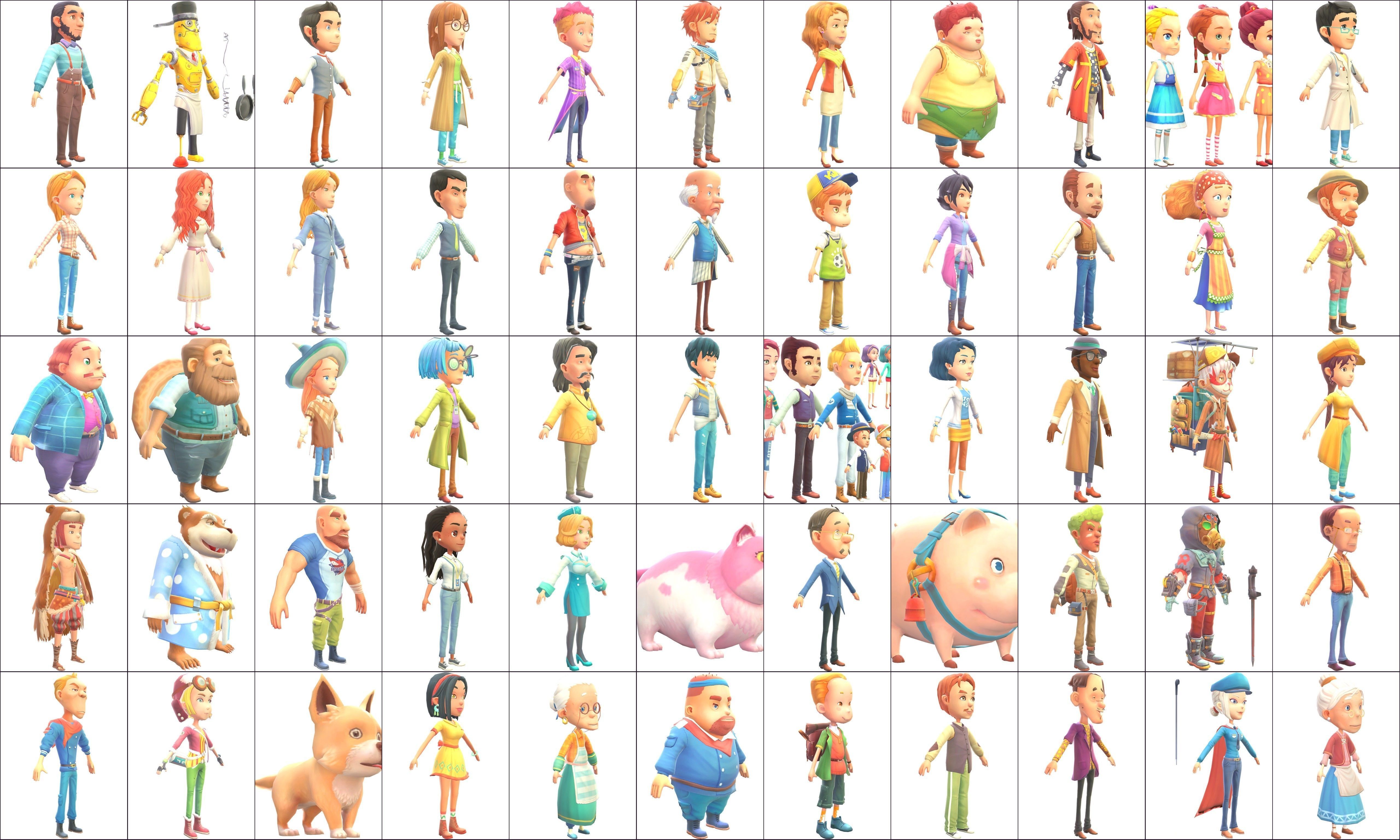 Collection Characters animals Low-poly 3D model_2