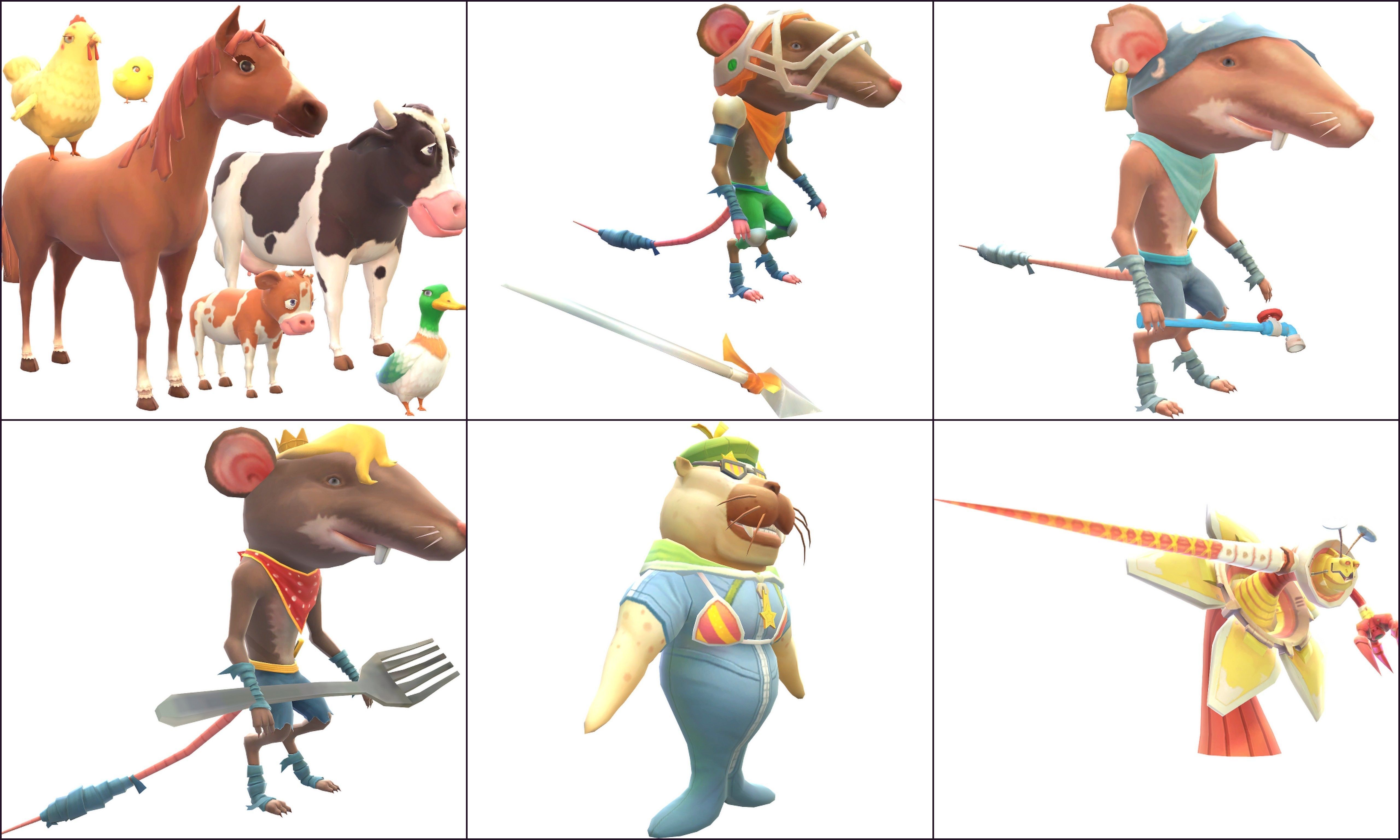 Collection Characters animals Low-poly 3D model_3