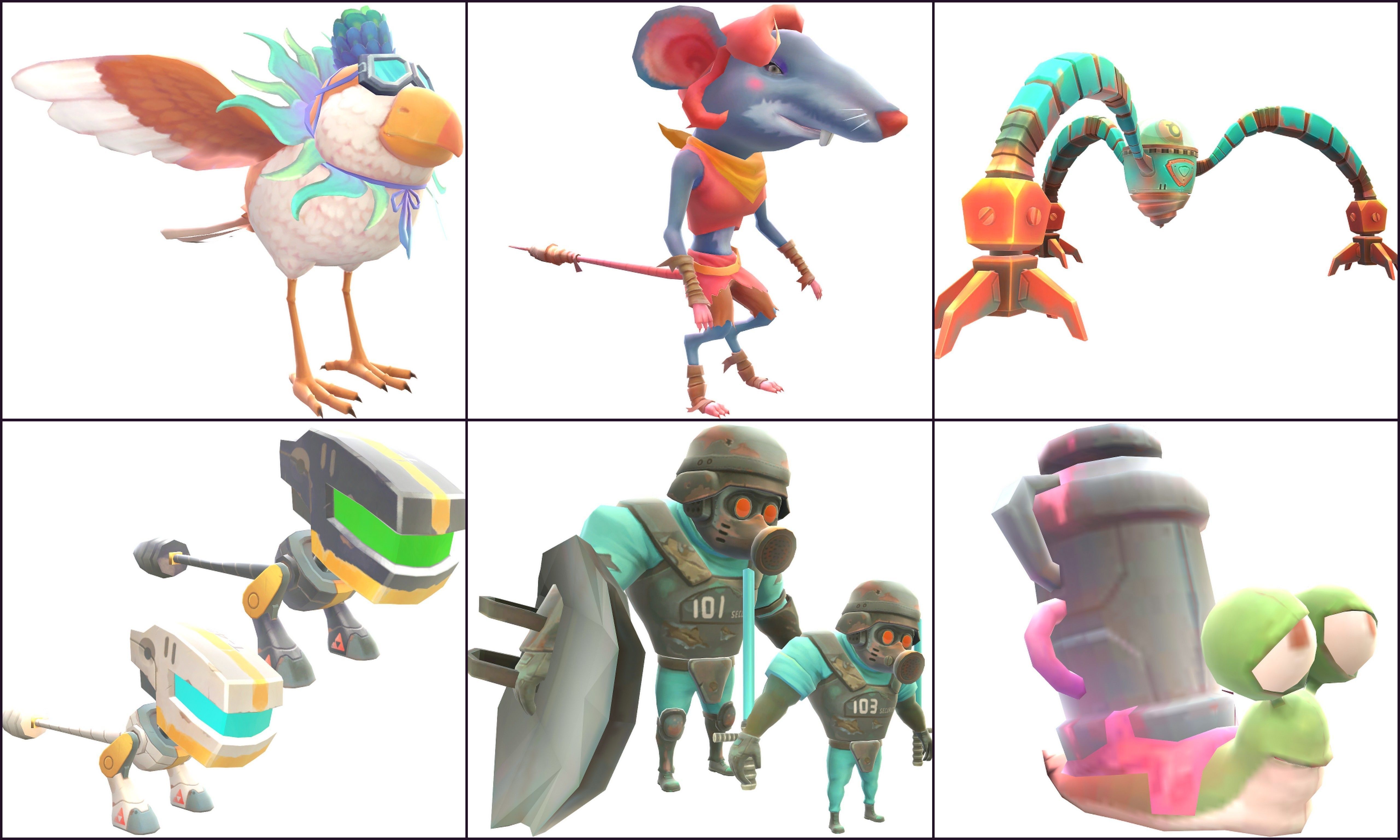 Collection Characters animals Low-poly 3D model_8