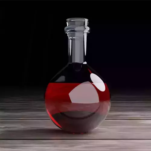 Fantasy healing red glass potion