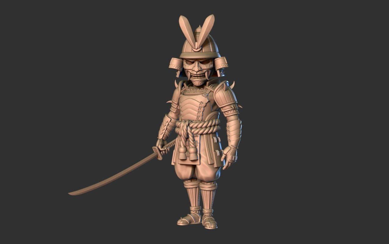 Samurai Miniature 2 -Mini Troop -3D print model Free 3D print model_5