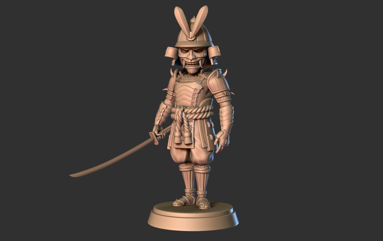 Samurai Miniature 2 -Mini Troop -3D print model Free 3D print model_1