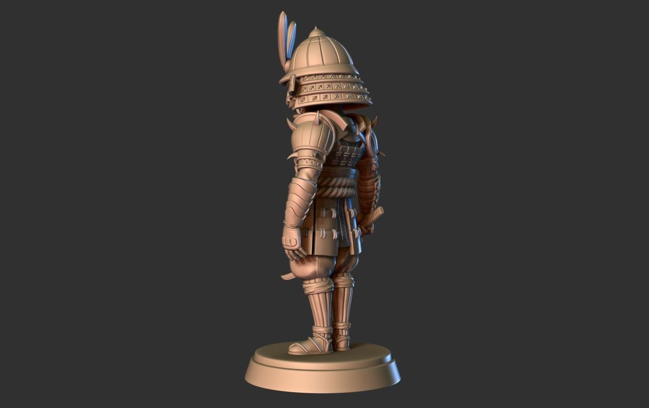 Samurai Miniature 2 -Mini Troop -3D print model Free 3D print model_4