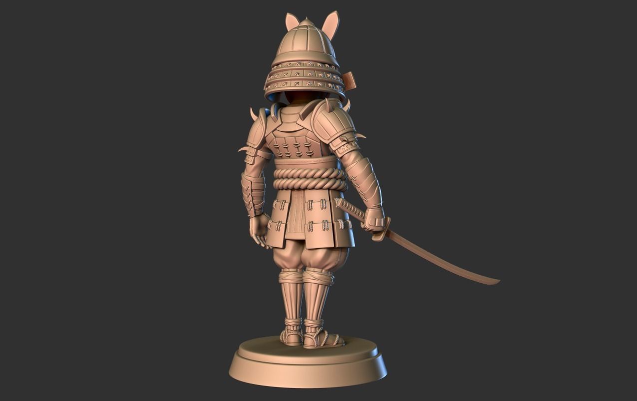 Samurai Miniature 2 -Mini Troop -3D print model Free 3D print model_3