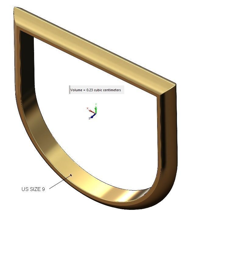 Rounded bar ring 3D print model_11