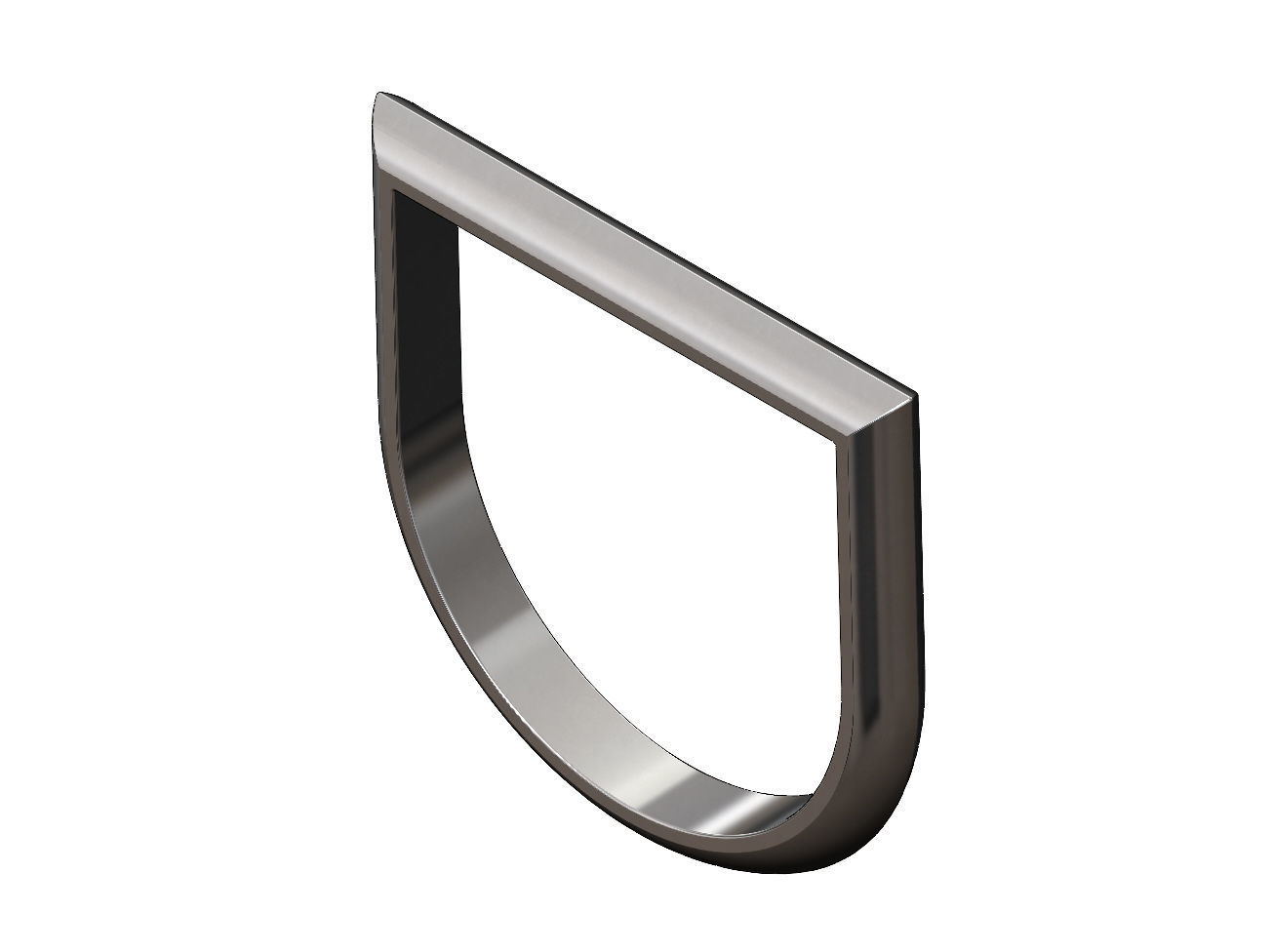 Rounded bar ring 3D print model_9