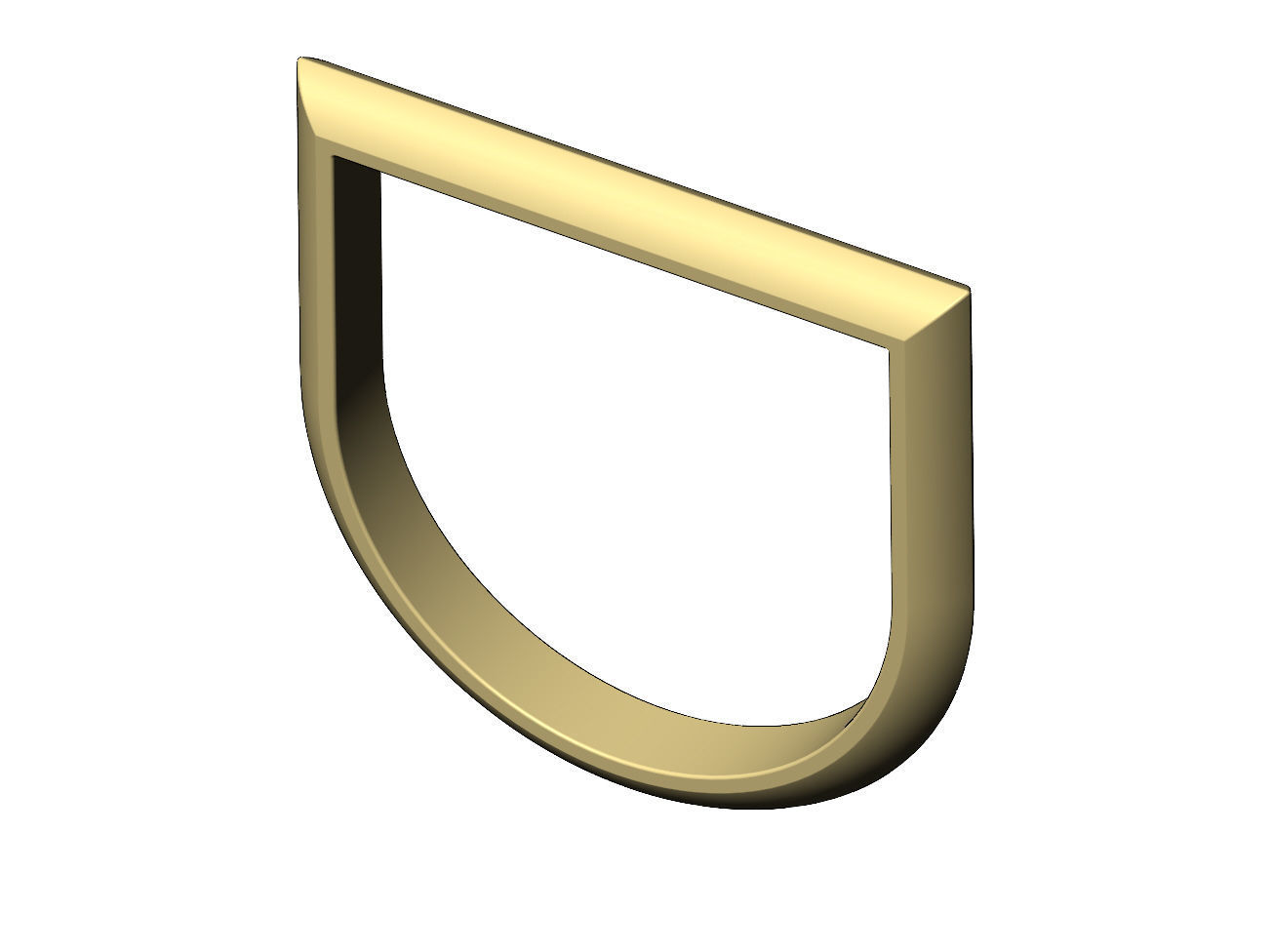 Rounded bar ring 3D print model_5