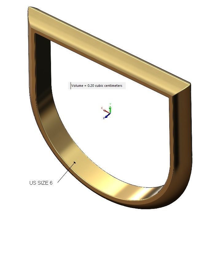 Rounded bar ring 3D print model_10