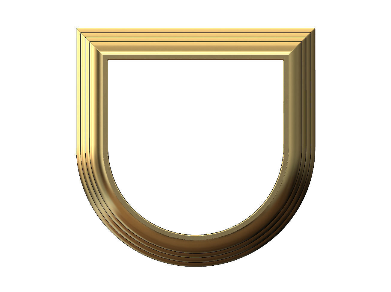 Rounded bar ring 3D print model_2