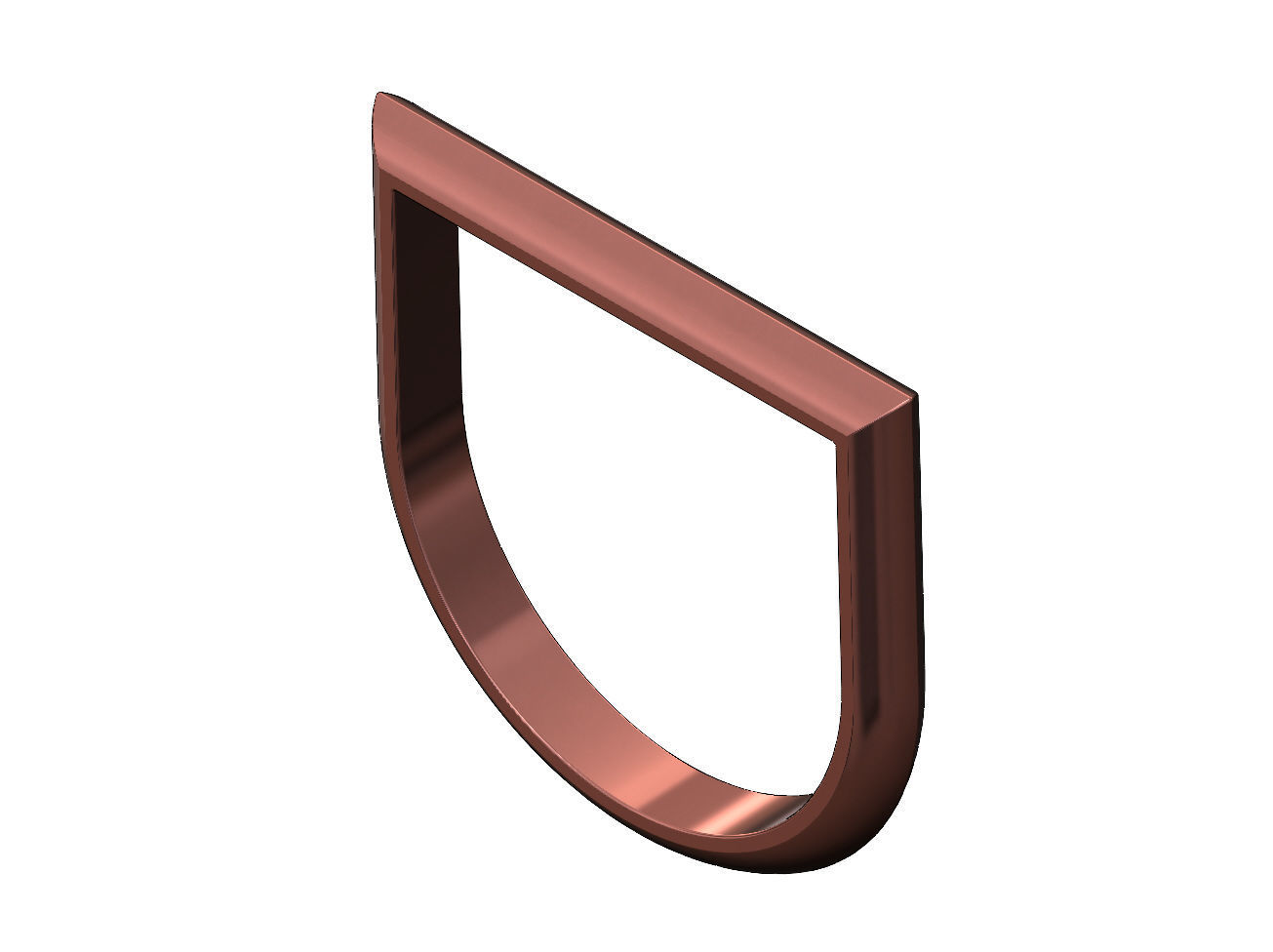 Rounded bar ring 3D print model_8
