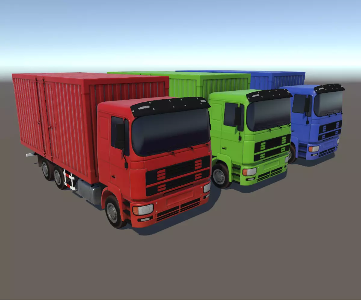Transport Truck Low-poly 3D model